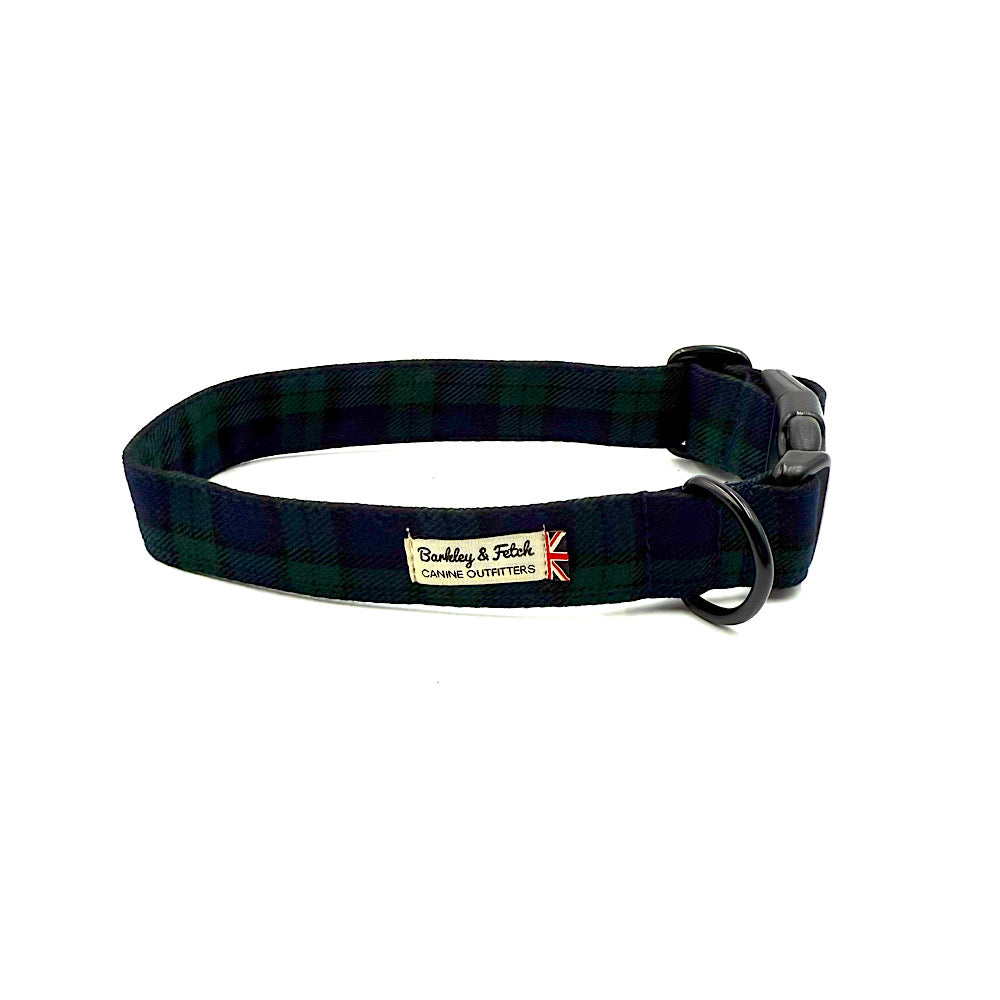 Black Watch Tartan Dog Collar