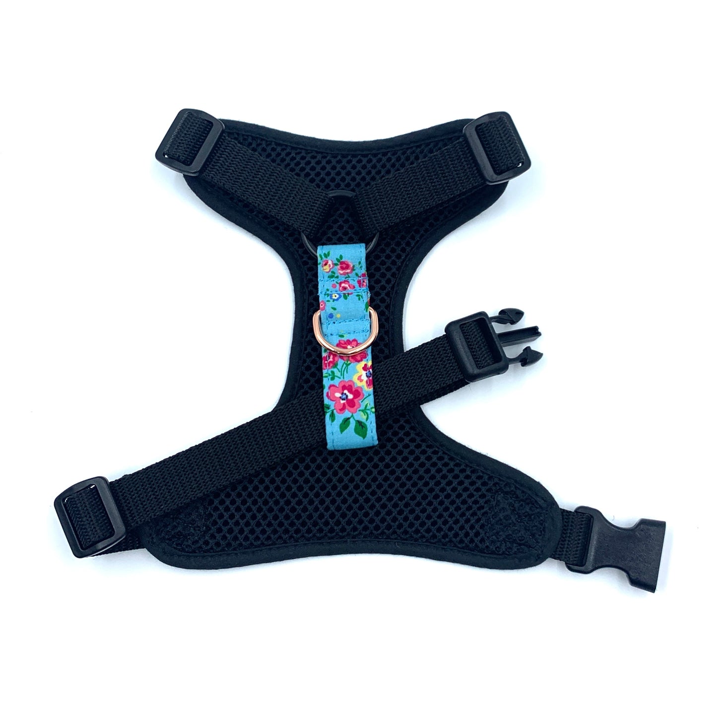 Blue Ditsy Floral Fabric Harness