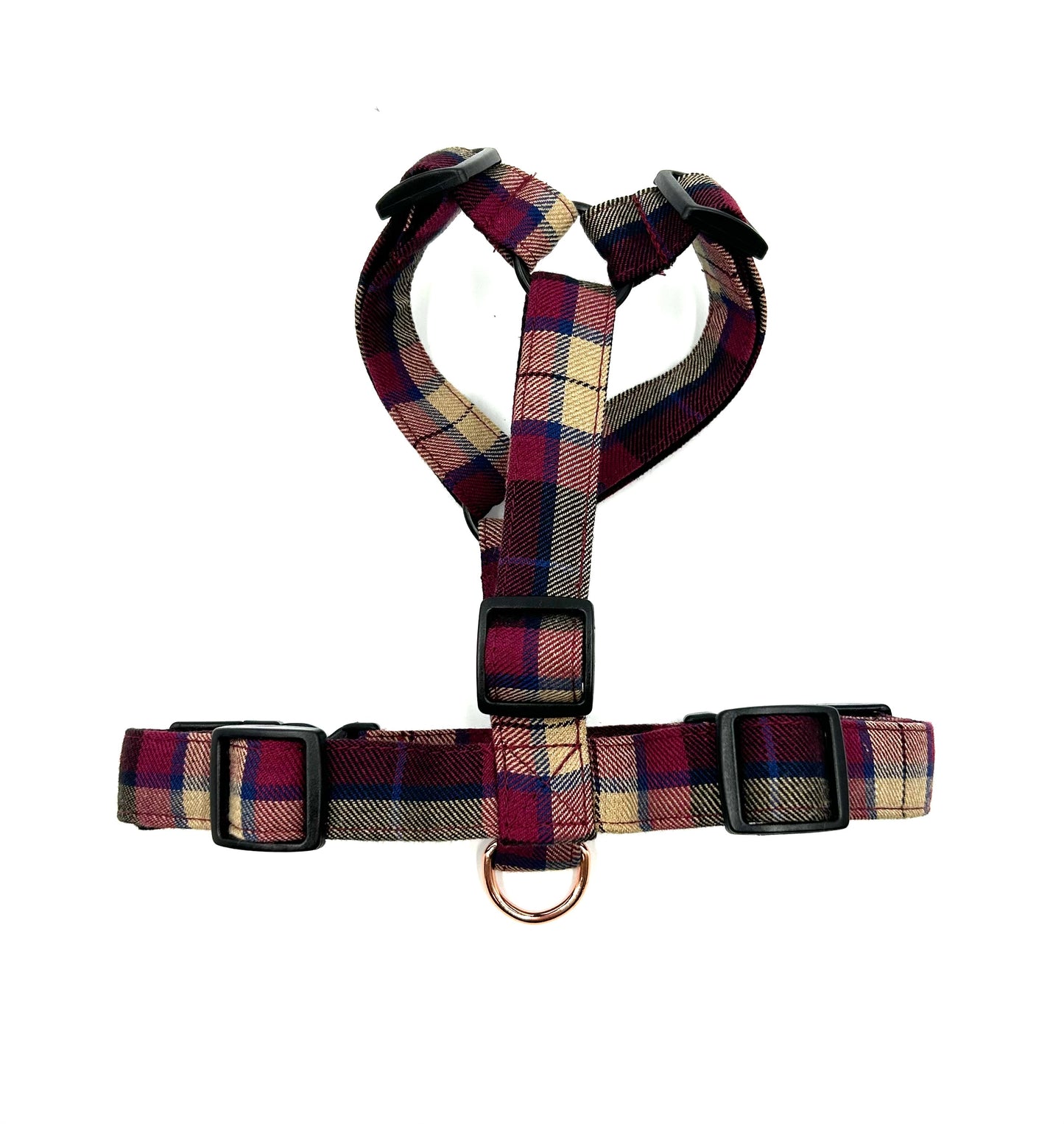 Wine Tartan Strap Harness
