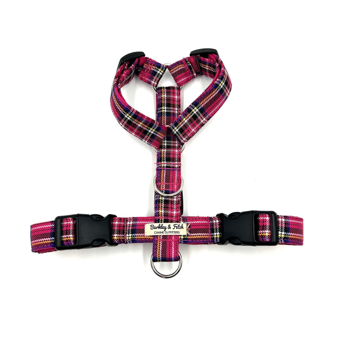 Bright Pink Tartan Strap Harness