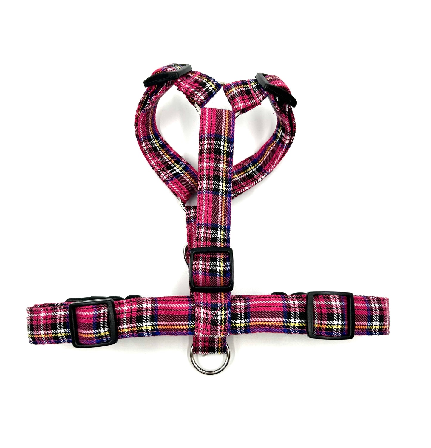 Bright Pink Tartan Strap Harness