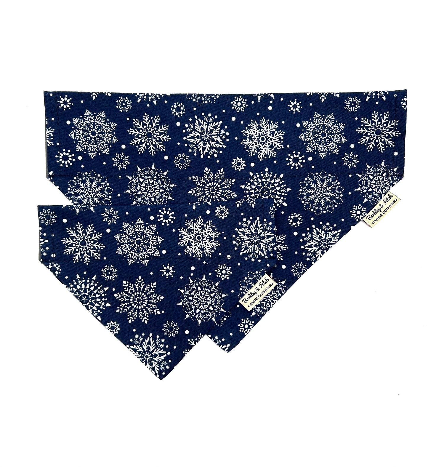 Christmas Snowflake Print Dog Bandana