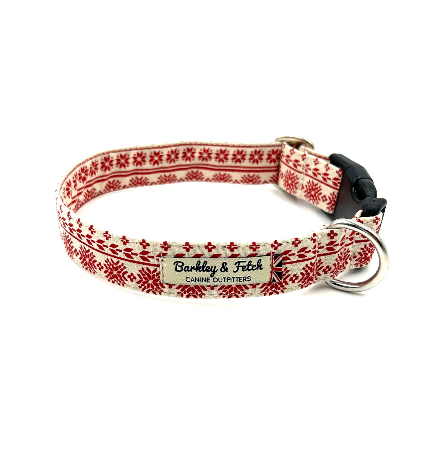 Natural Scandi Print Dog Collar