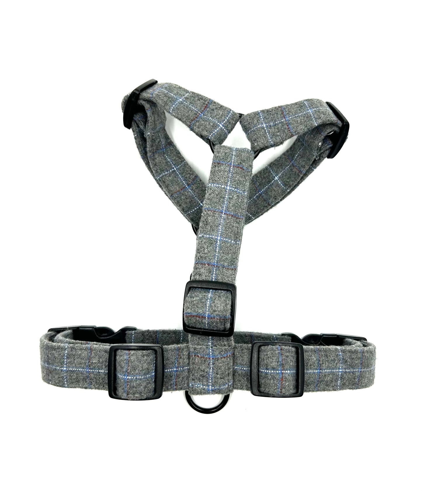 Grey Windowpane Check Strap Harness