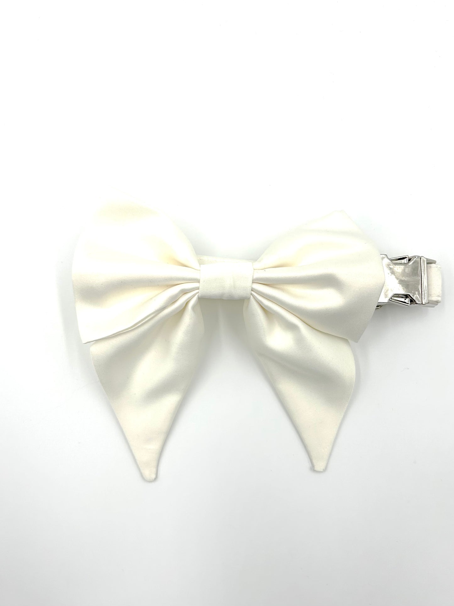 Ivory Satin Wedding Dog Collar