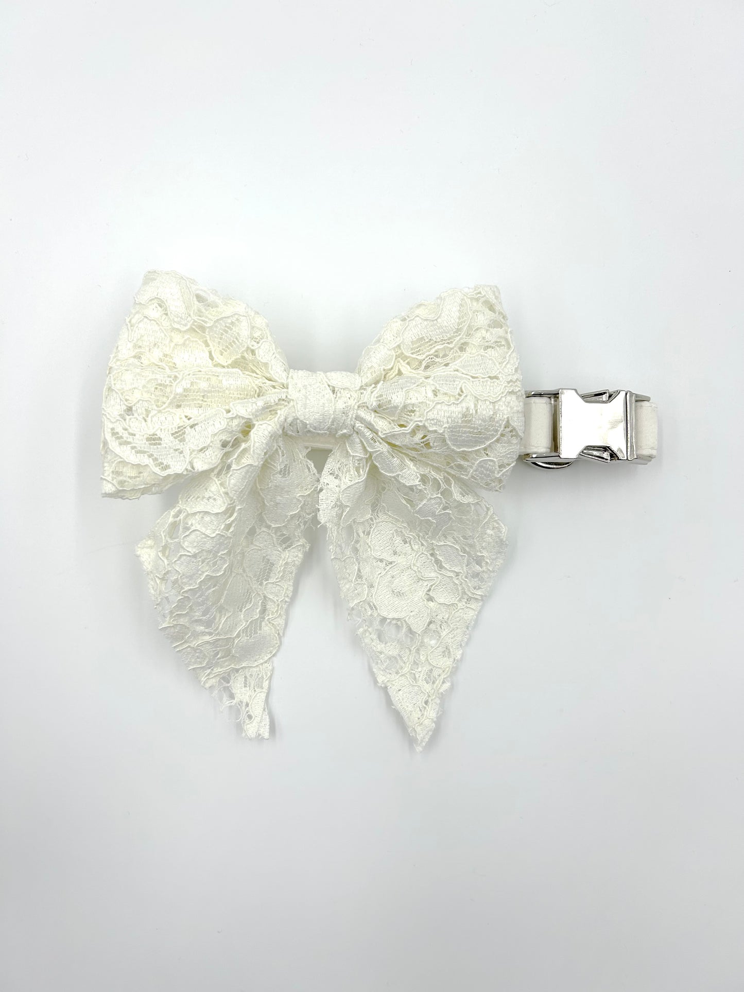 Ivory Lace Wedding Dog Sailor Bow