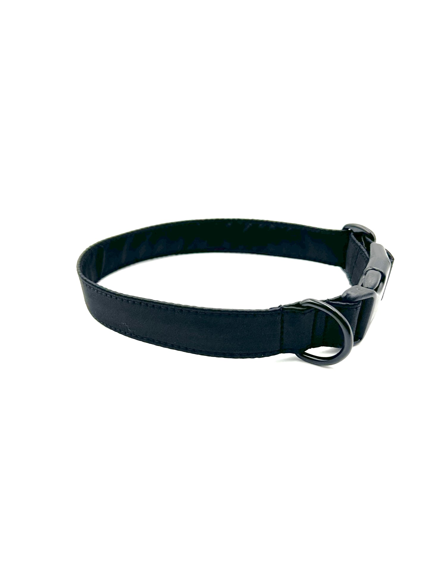 Black Satin Wedding Dog Collar