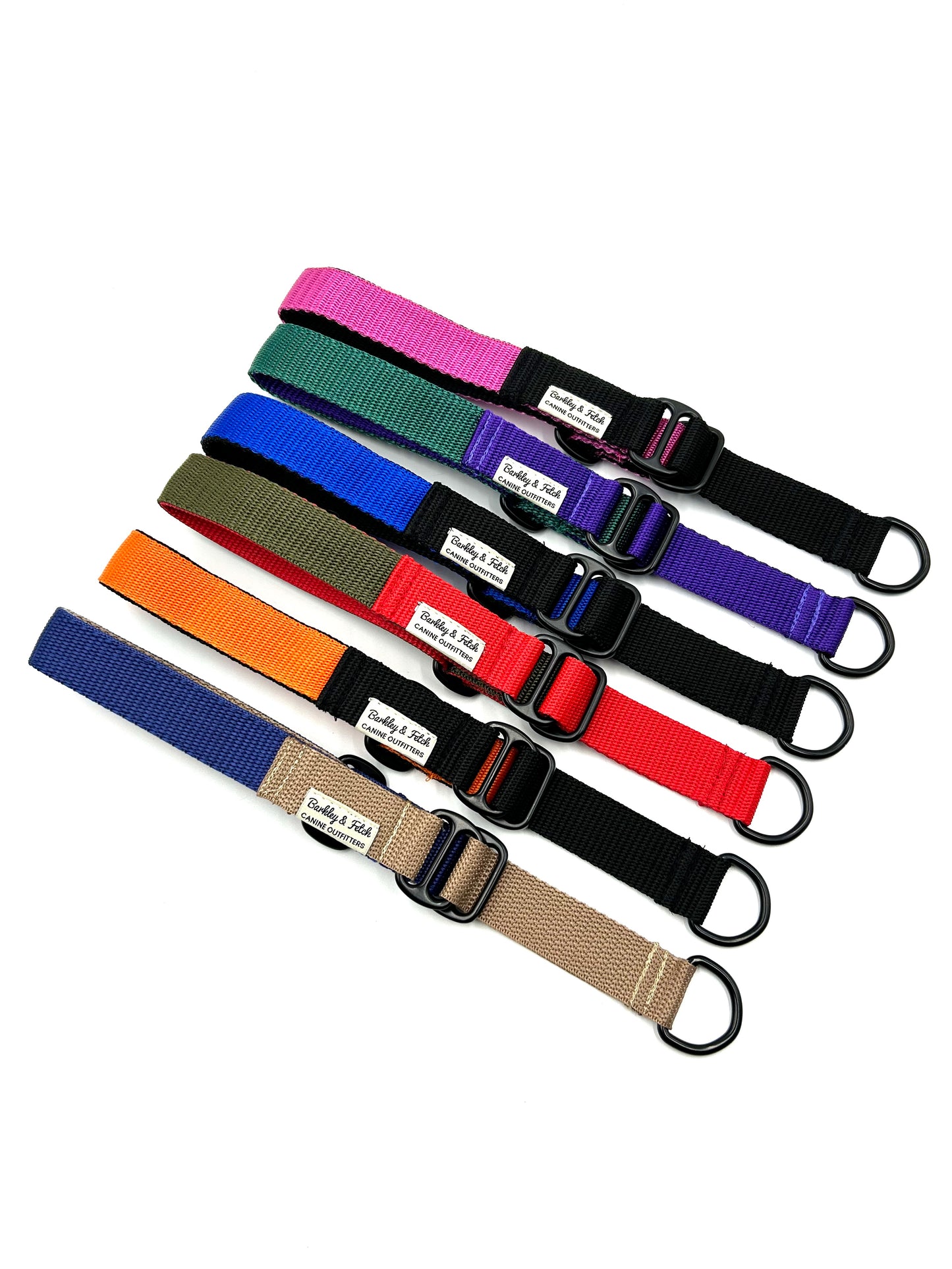 Colour Block Webbing Martingale Collar
