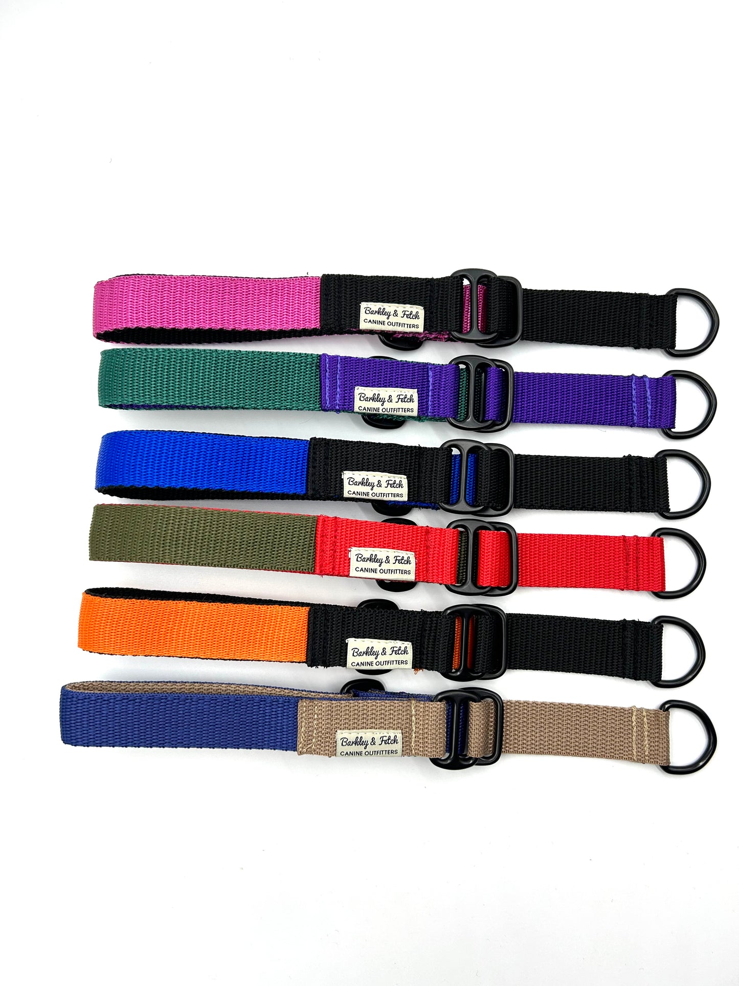 Colour Block Webbing Martingale Collar