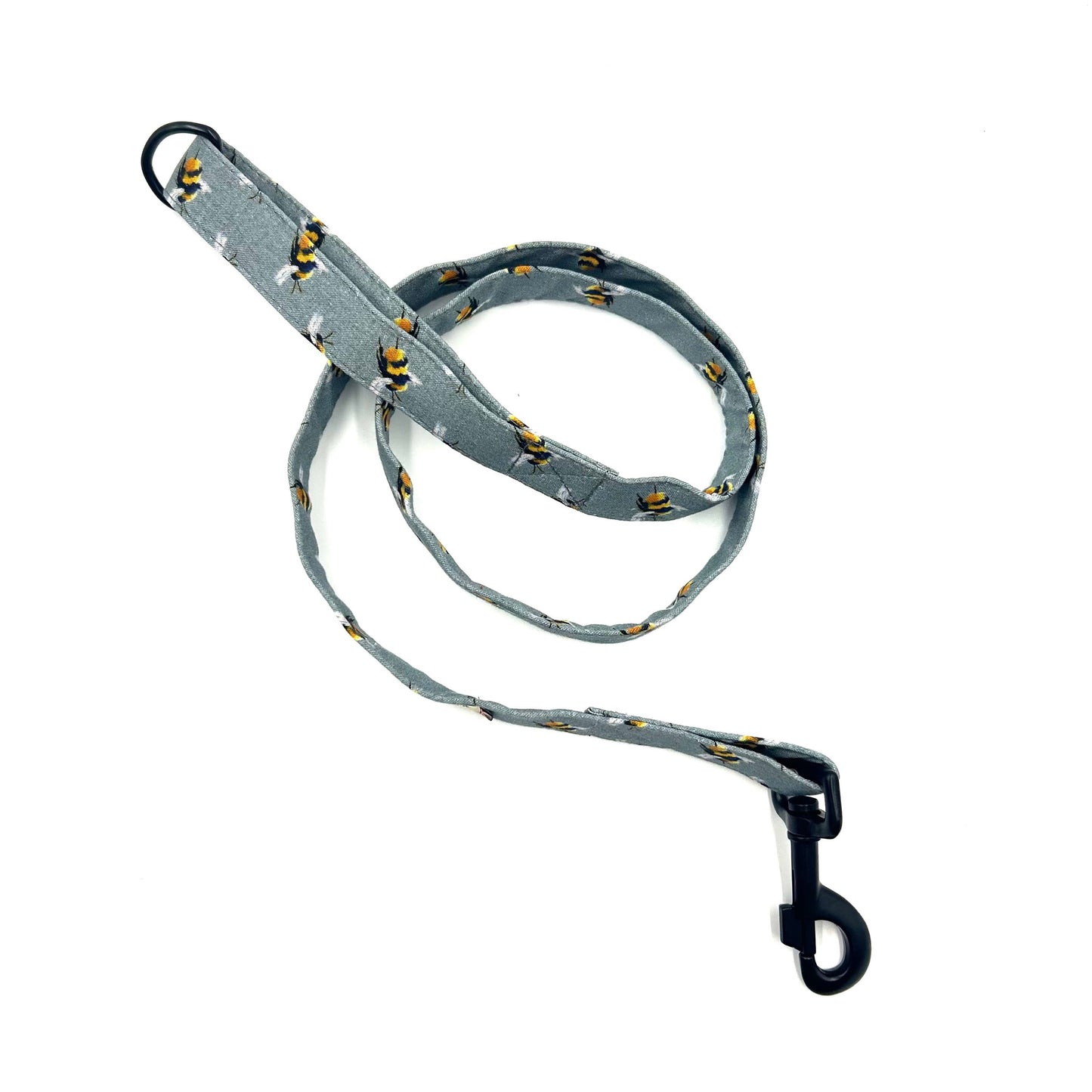 Bee Print Dog Lead-Grey