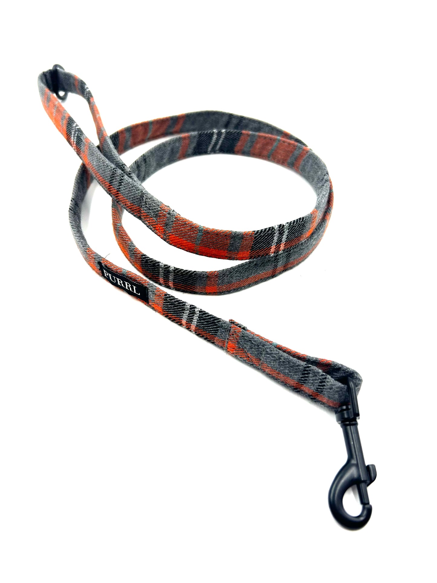 Orange/Grey Tartan Cat Harness and Lead