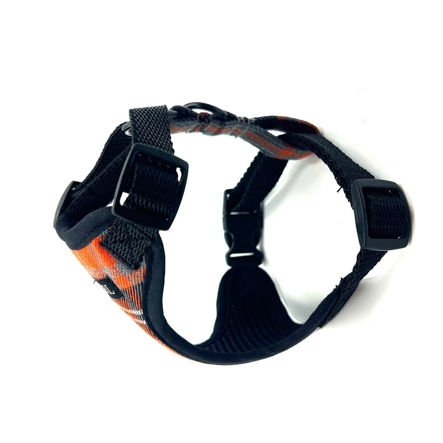Orange/Grey Tartan Cat Harness and Lead