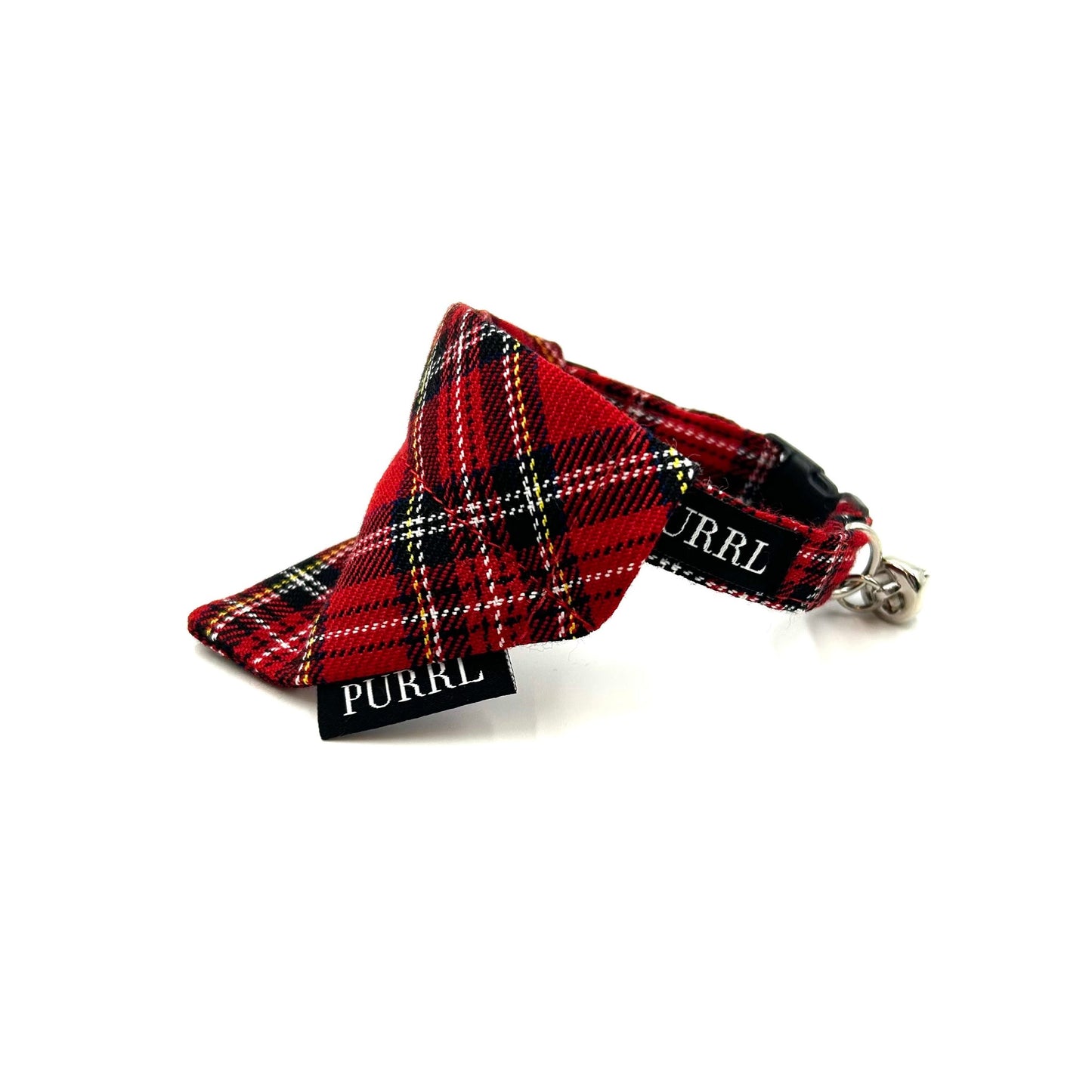 Red Tartan Cat Collar and accessories