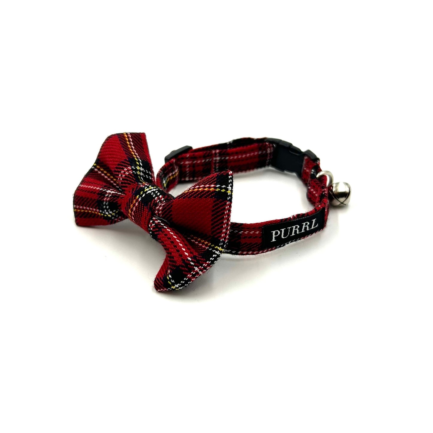 Red Tartan Cat Collar and accessories