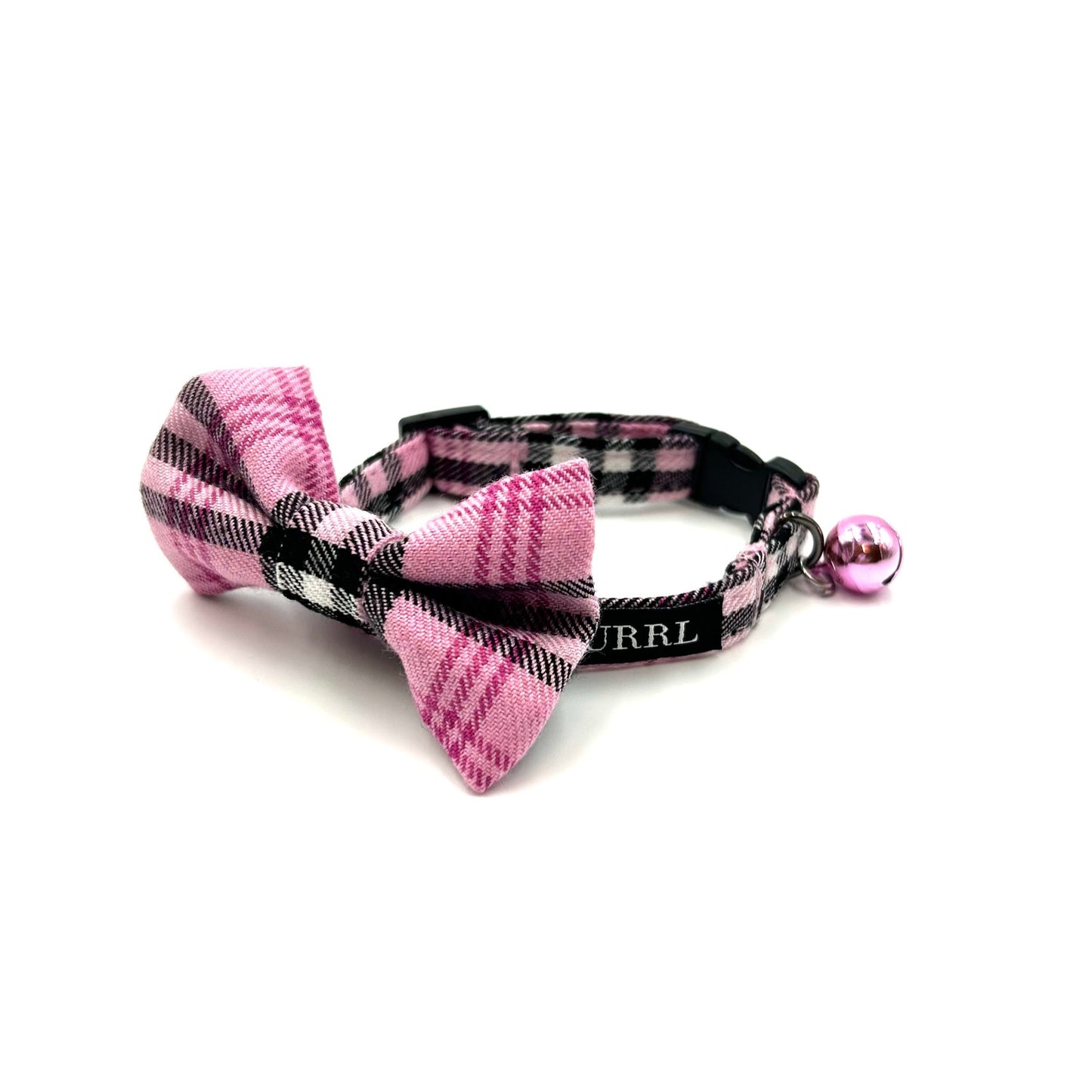 PinkBerry Check Cat Collar and accessories
