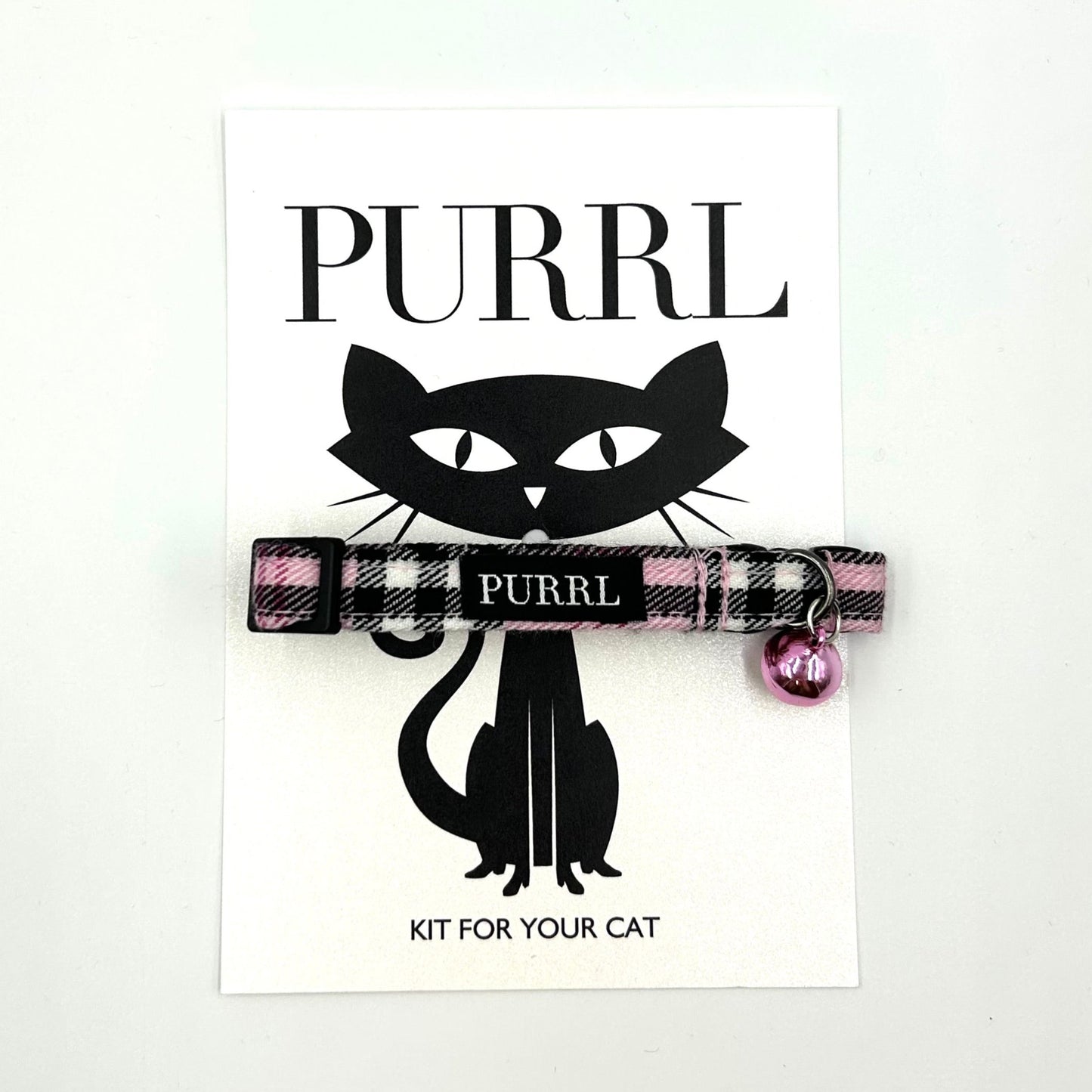 PinkBerry Check Cat Collar and accessories