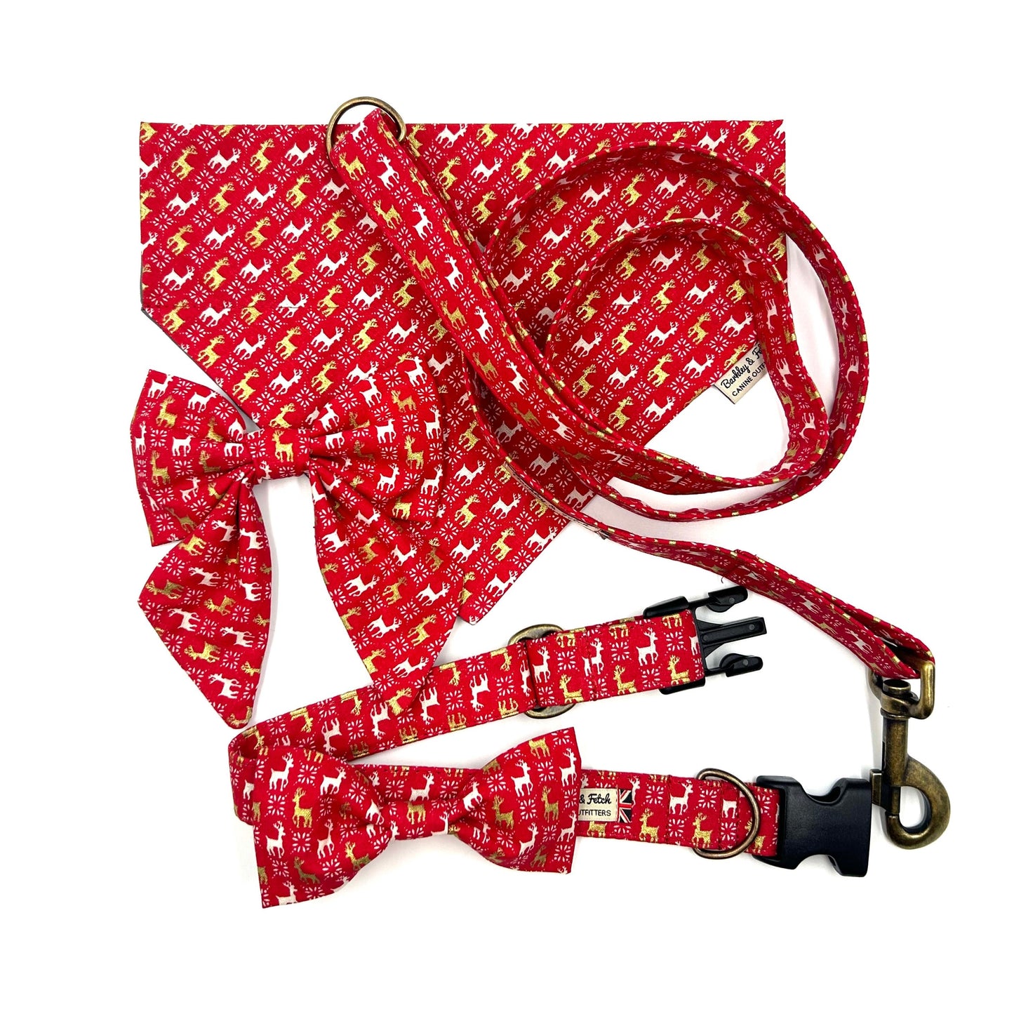 Christmas Reindeer Dog Bowtie