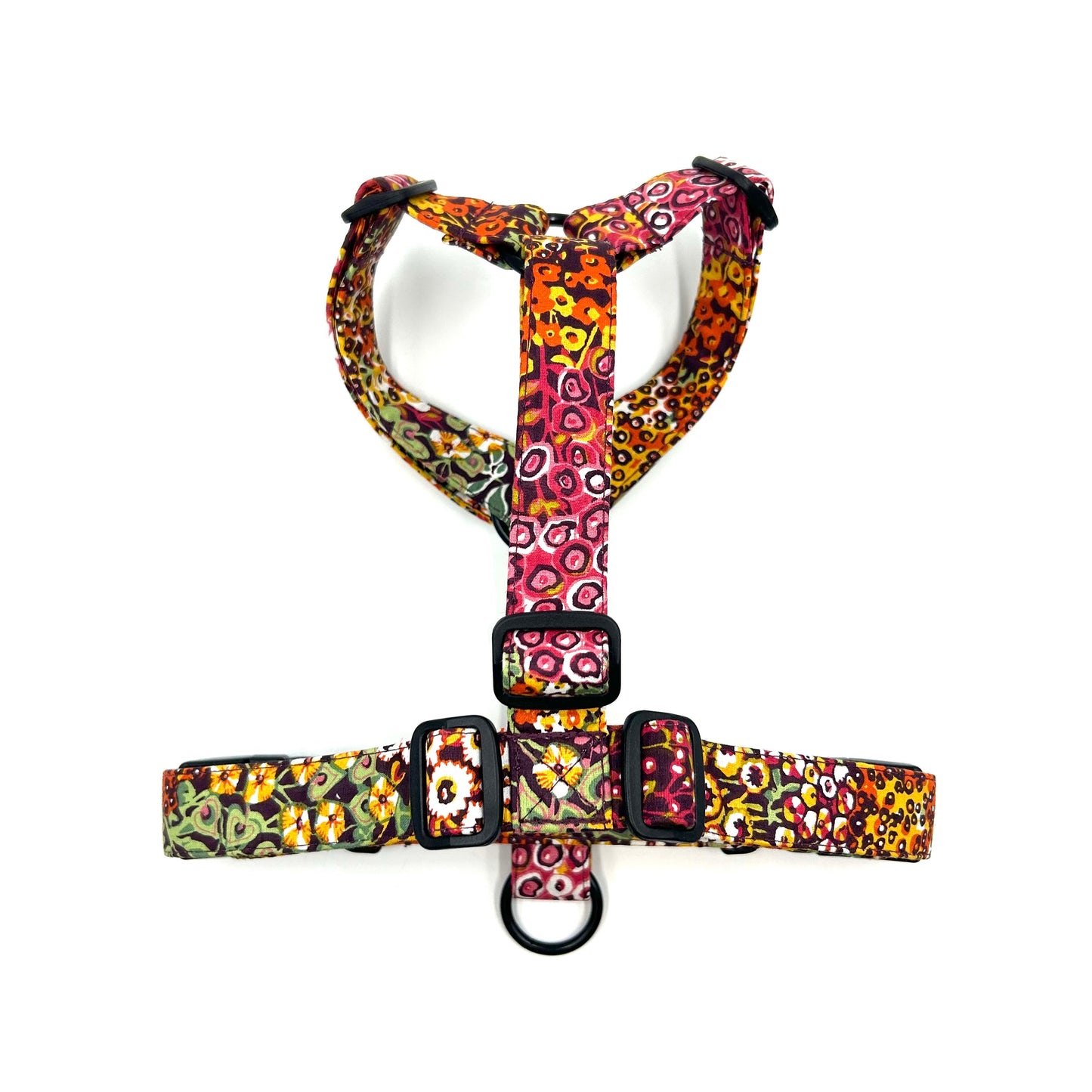 Orange Ditsy Floral Print Strap Harness