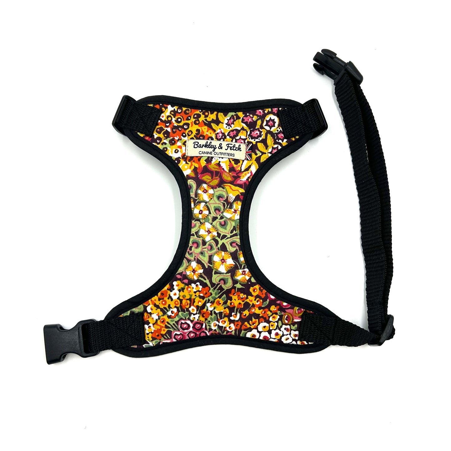 Orange Ditsy Floral Print Harness