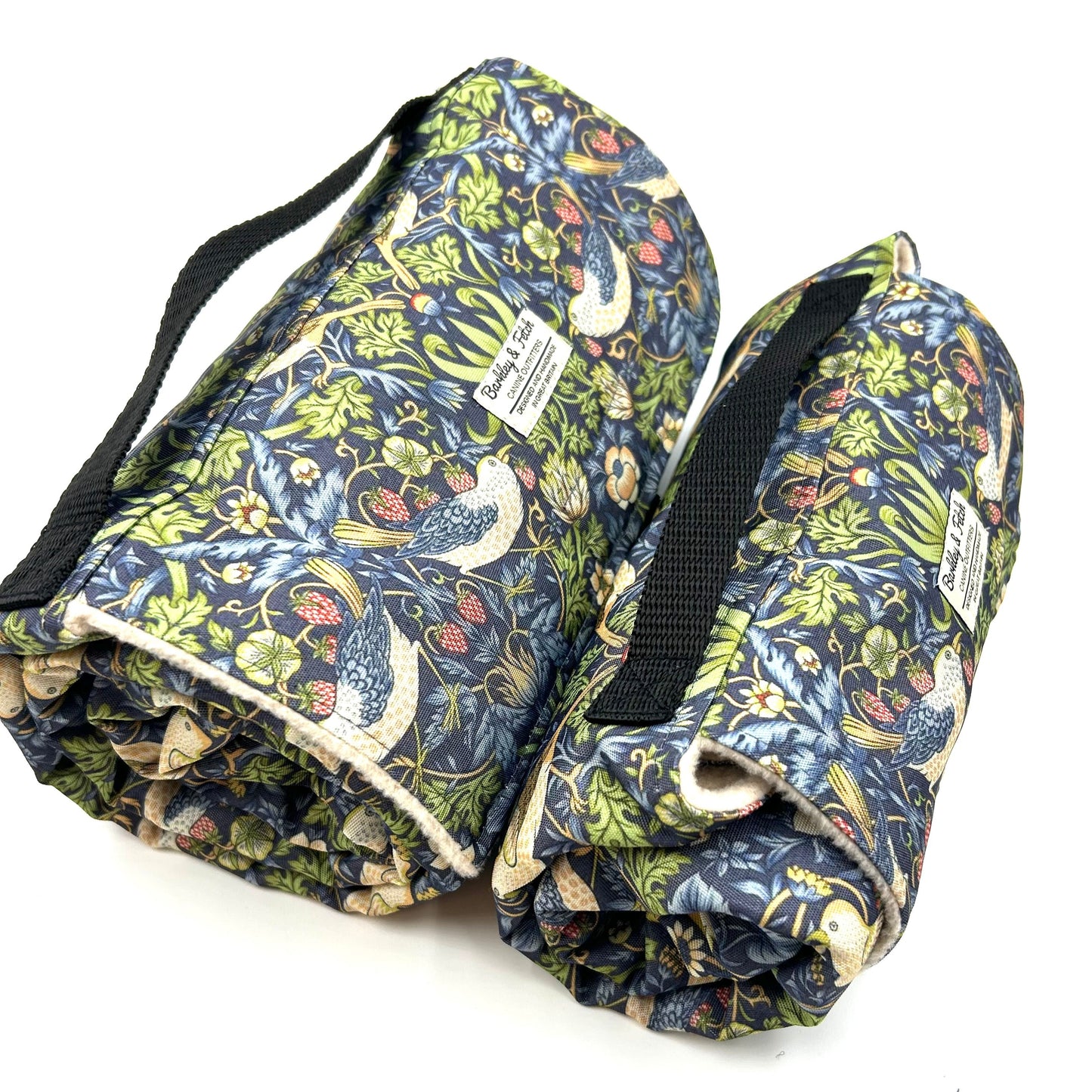 Navy Strawberry Thief Print Fleece Settle Mat