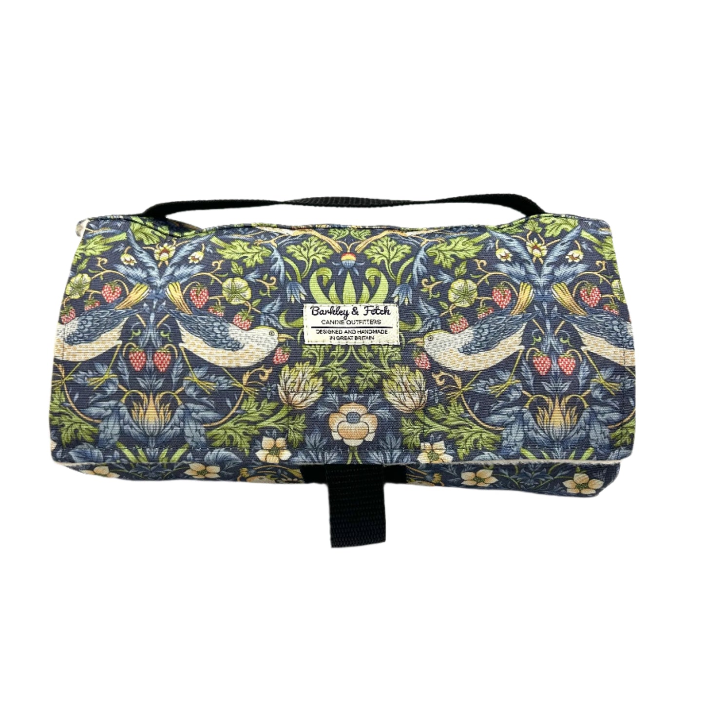 Navy Strawberry Thief Print Fleece Settle Mat