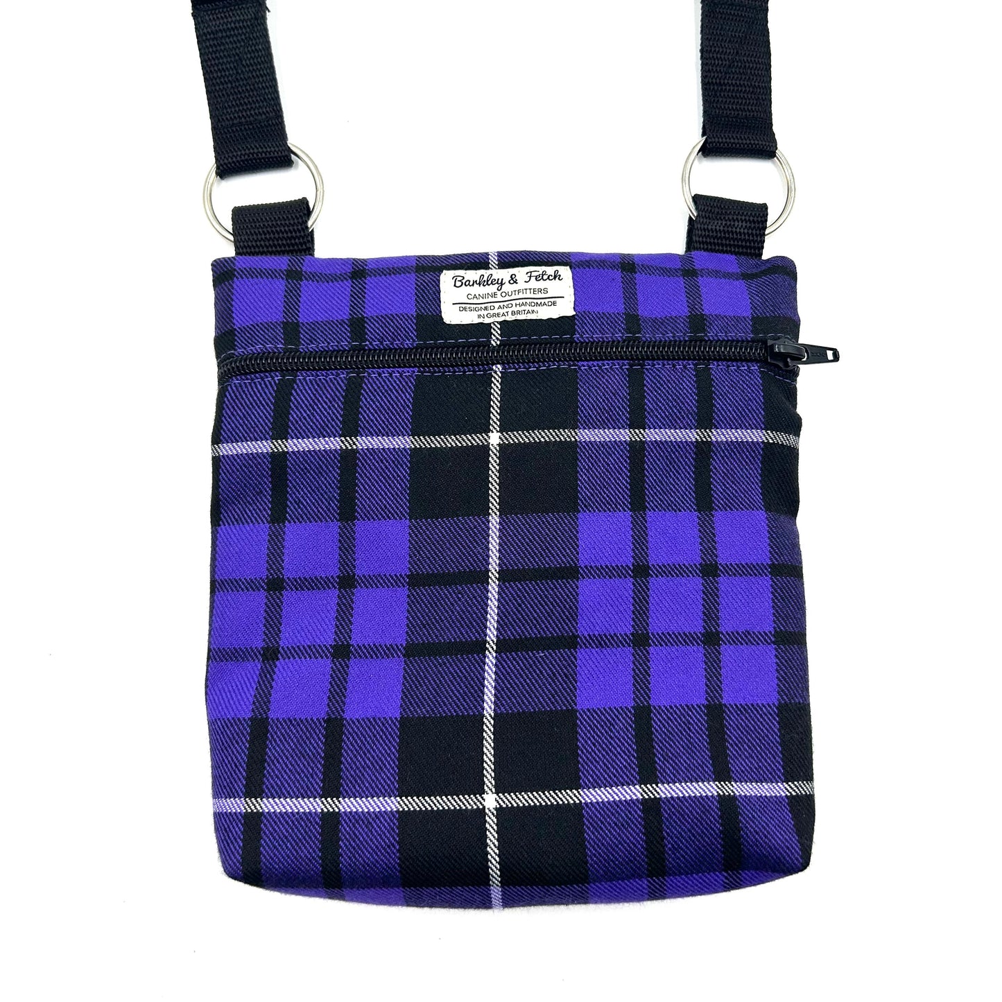 Purple Tartan Dog Walk and Treat Bag