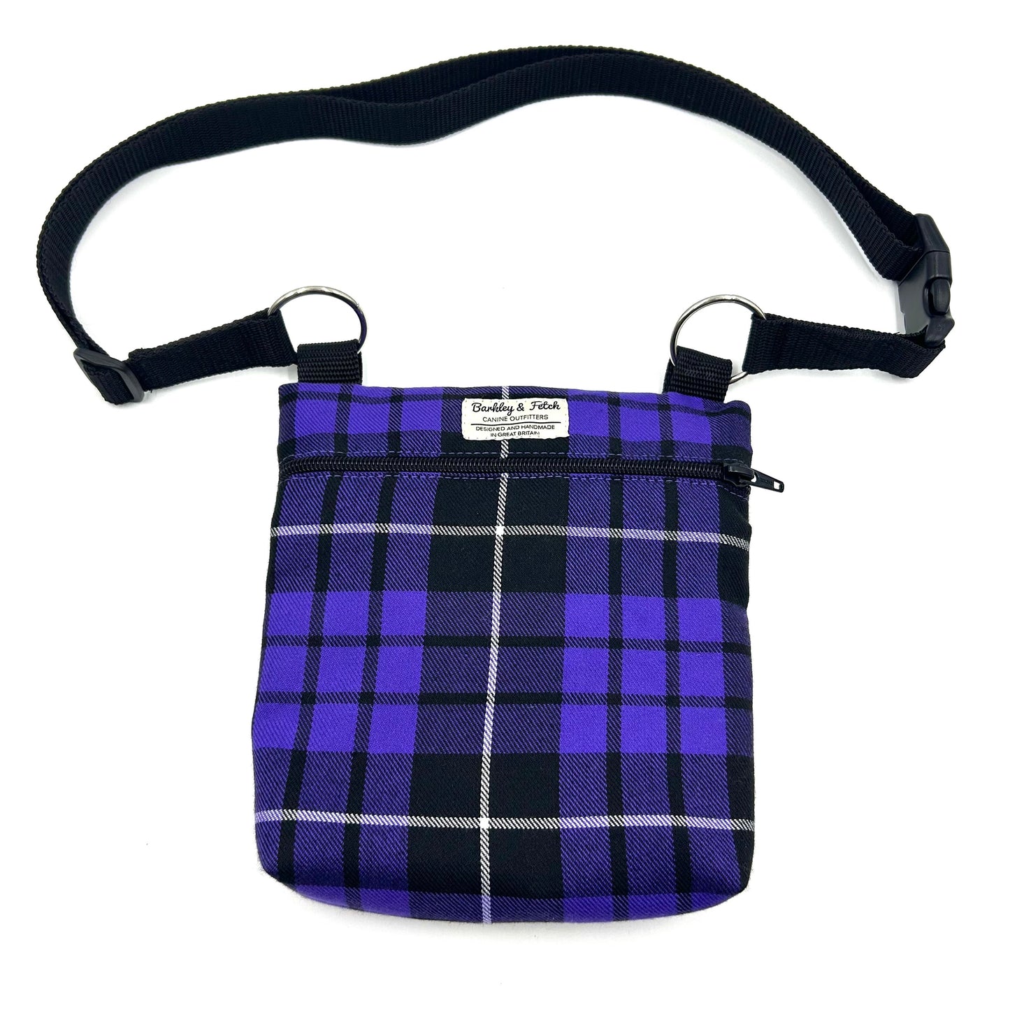 Purple Tartan Dog Walk and Treat Bag