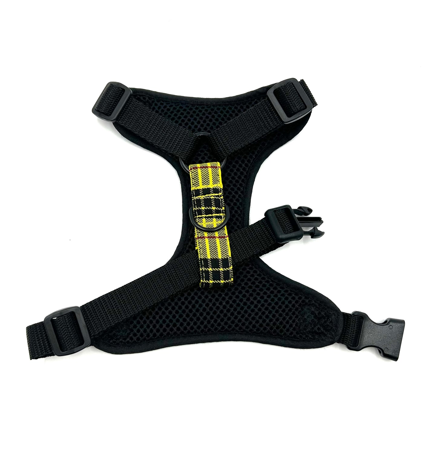 Yellow Tartan Dog Harness