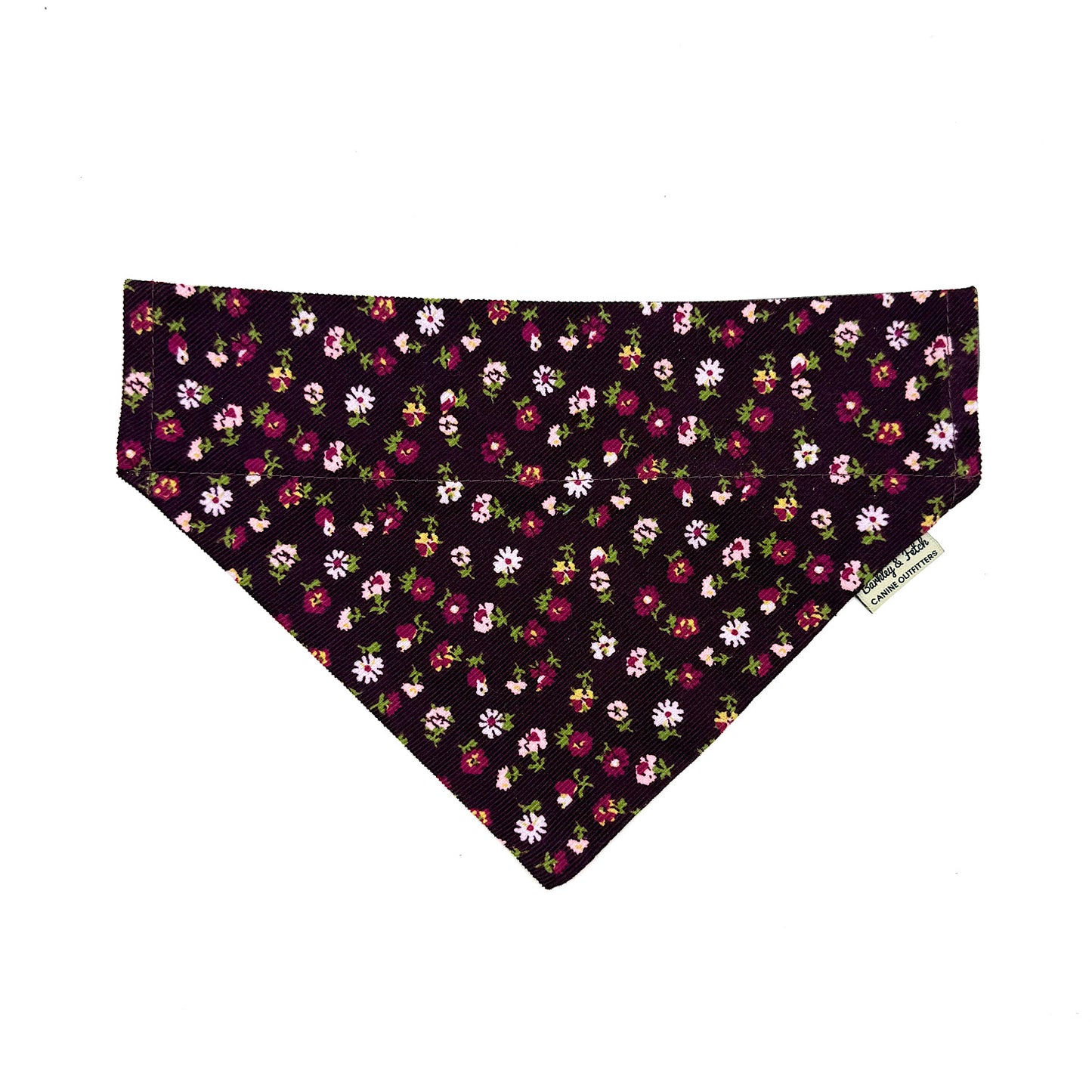 Floral patterned bandana on a white background
