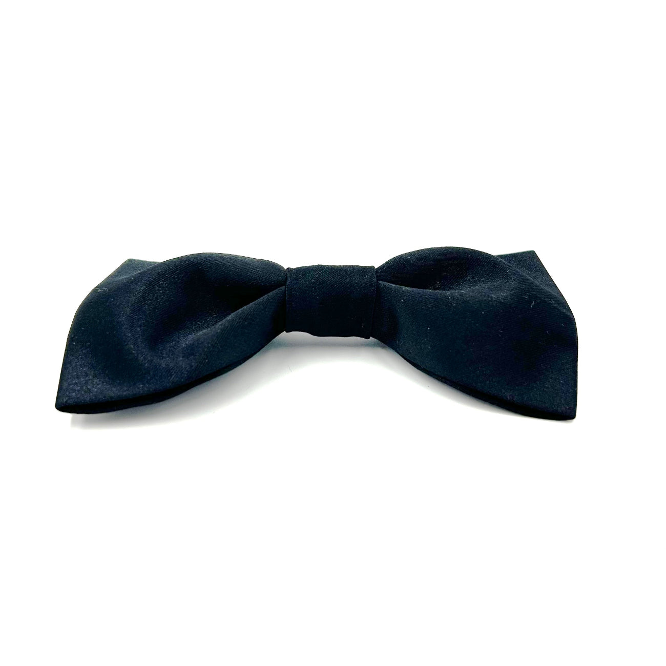 Black Satin Wedding Dog Bowtie