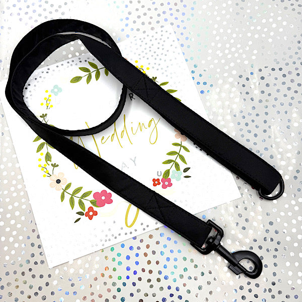 Black Satin Wedding Dog Lead
