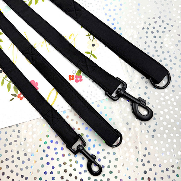 Black Satin Wedding Dog Lead
