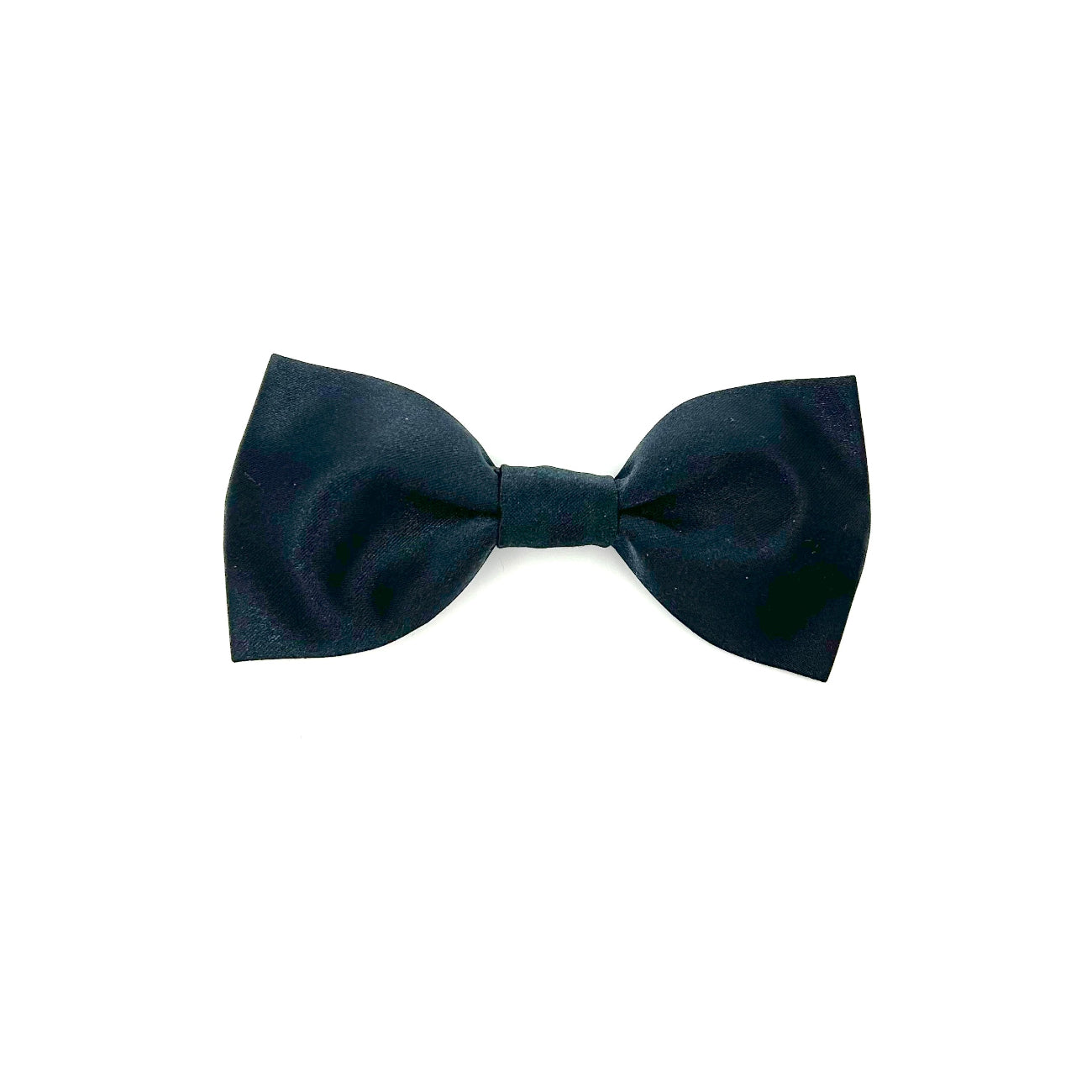 Black Satin Wedding Dog Bowtie