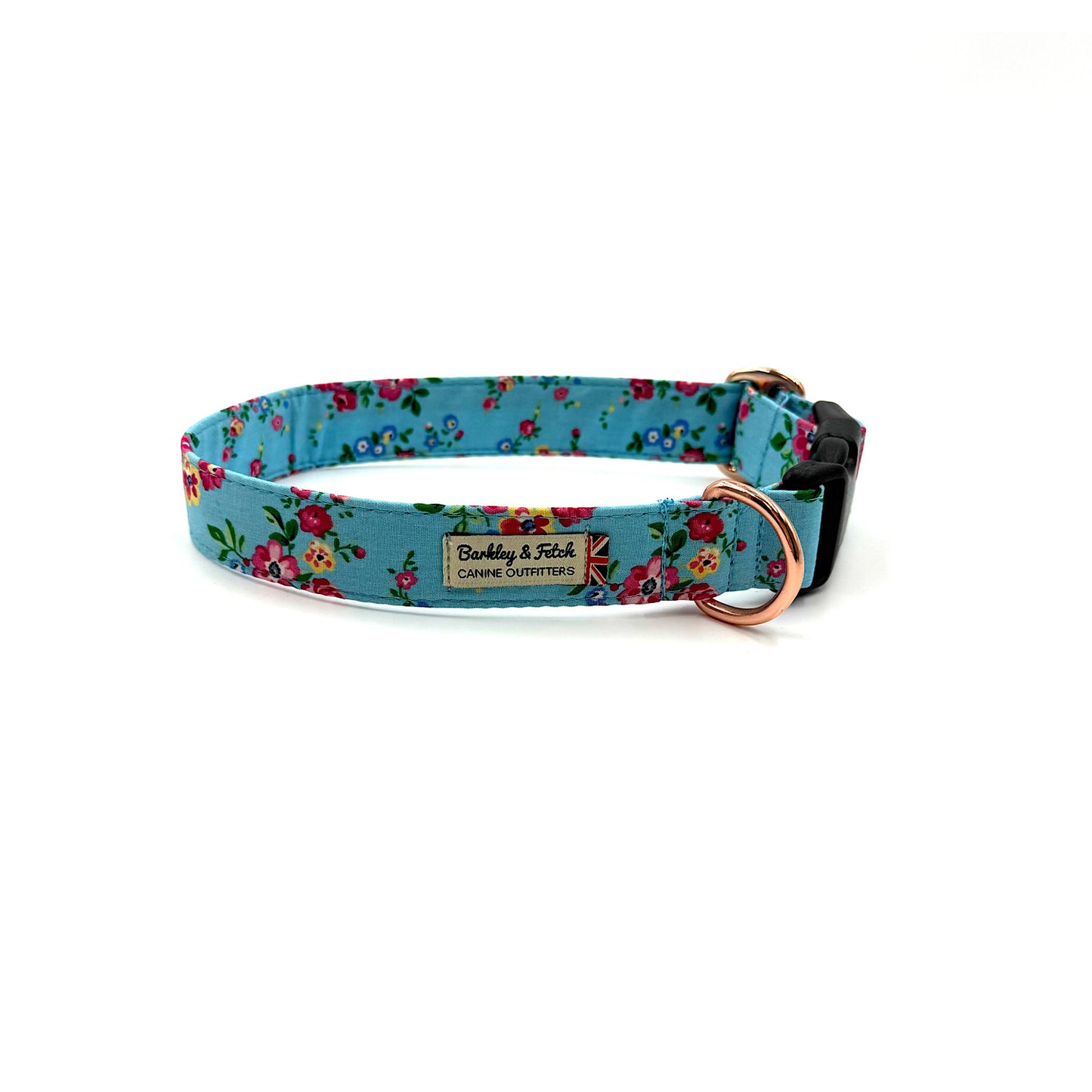 Blue Ditsy Floral Dog Collar