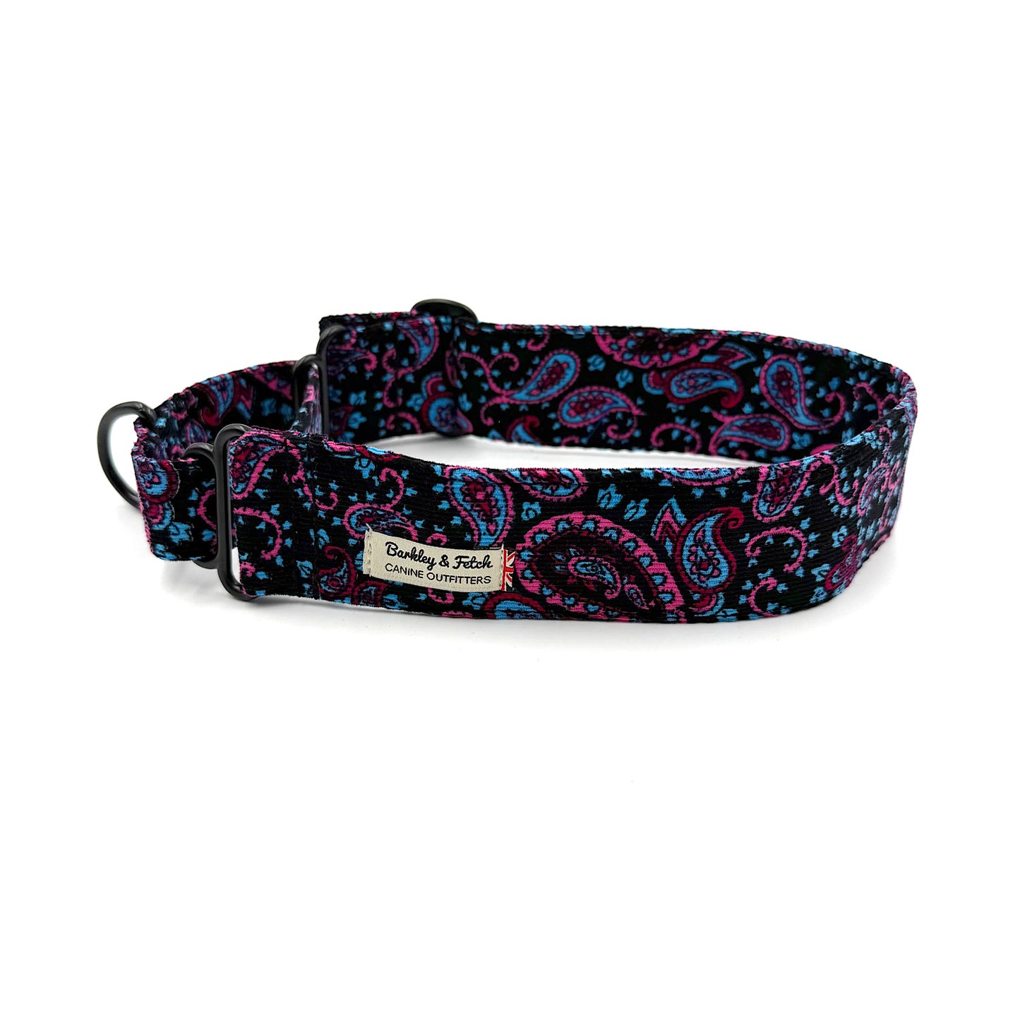 Dog collar with paisley pattern on a white background
