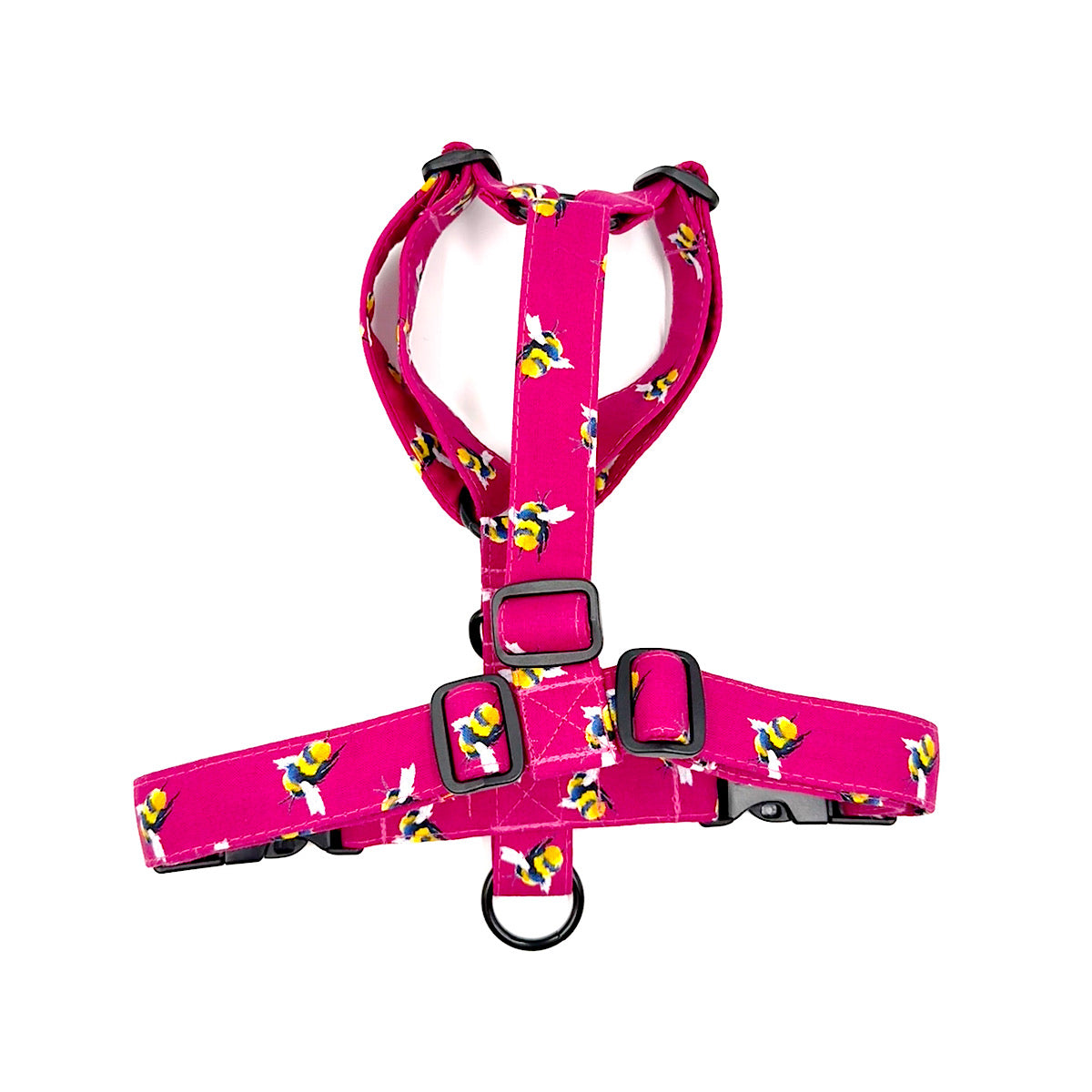 Bee Print Strap Harness-Cerise Pink