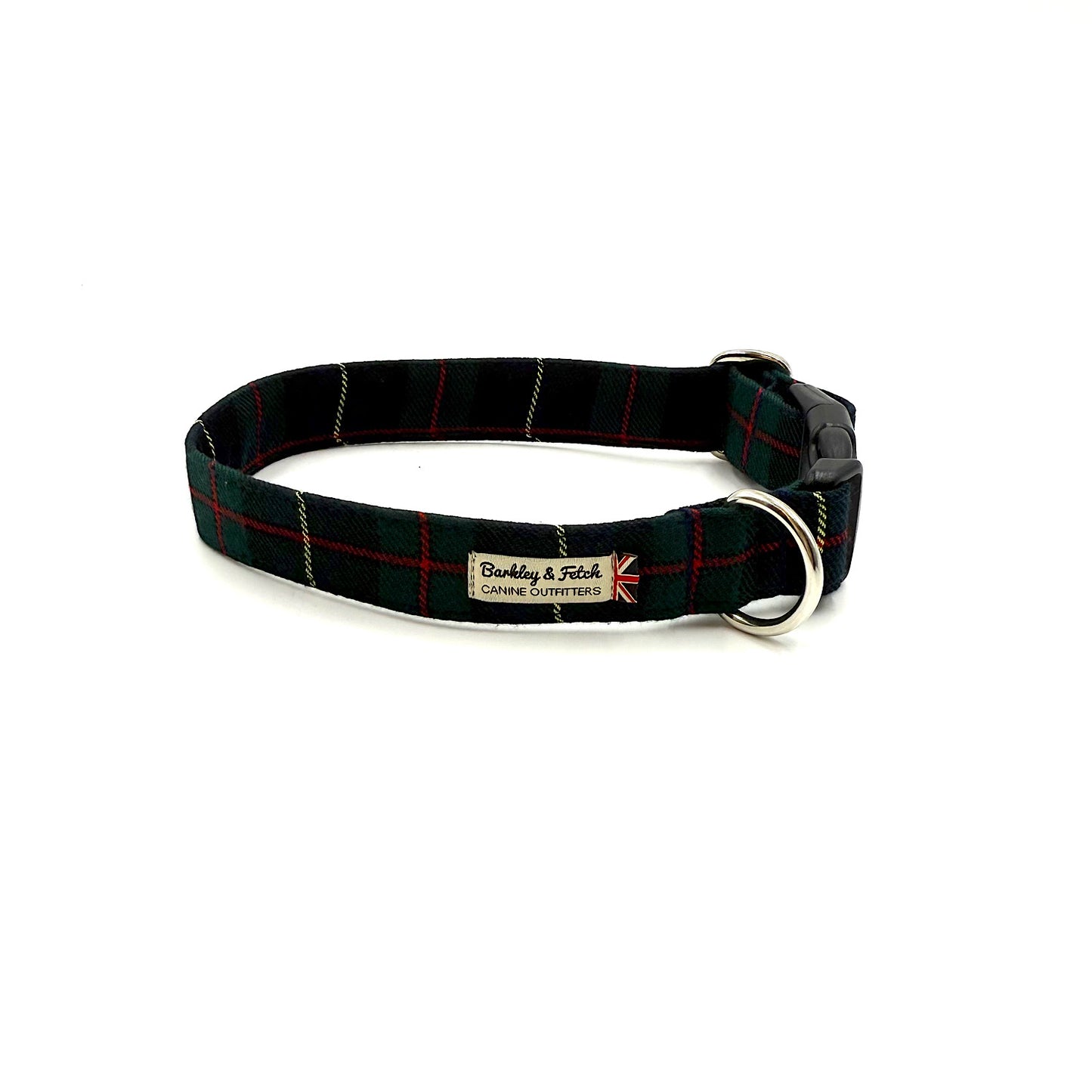 Green/Navy Tartan Dog Collar