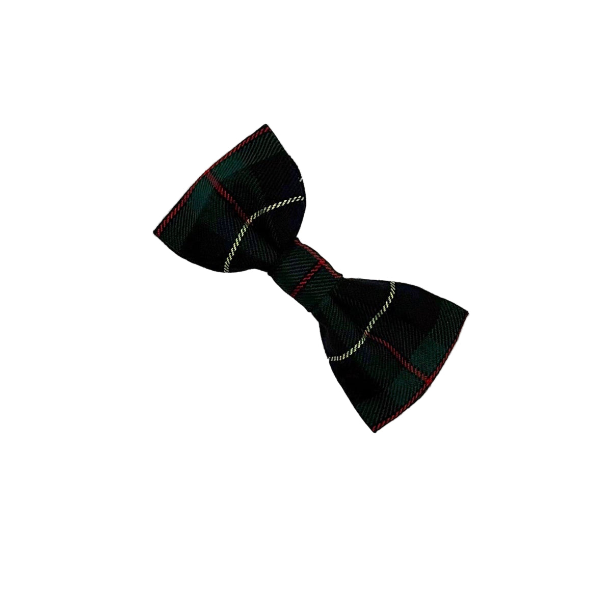 Plaid bow tie on a white background