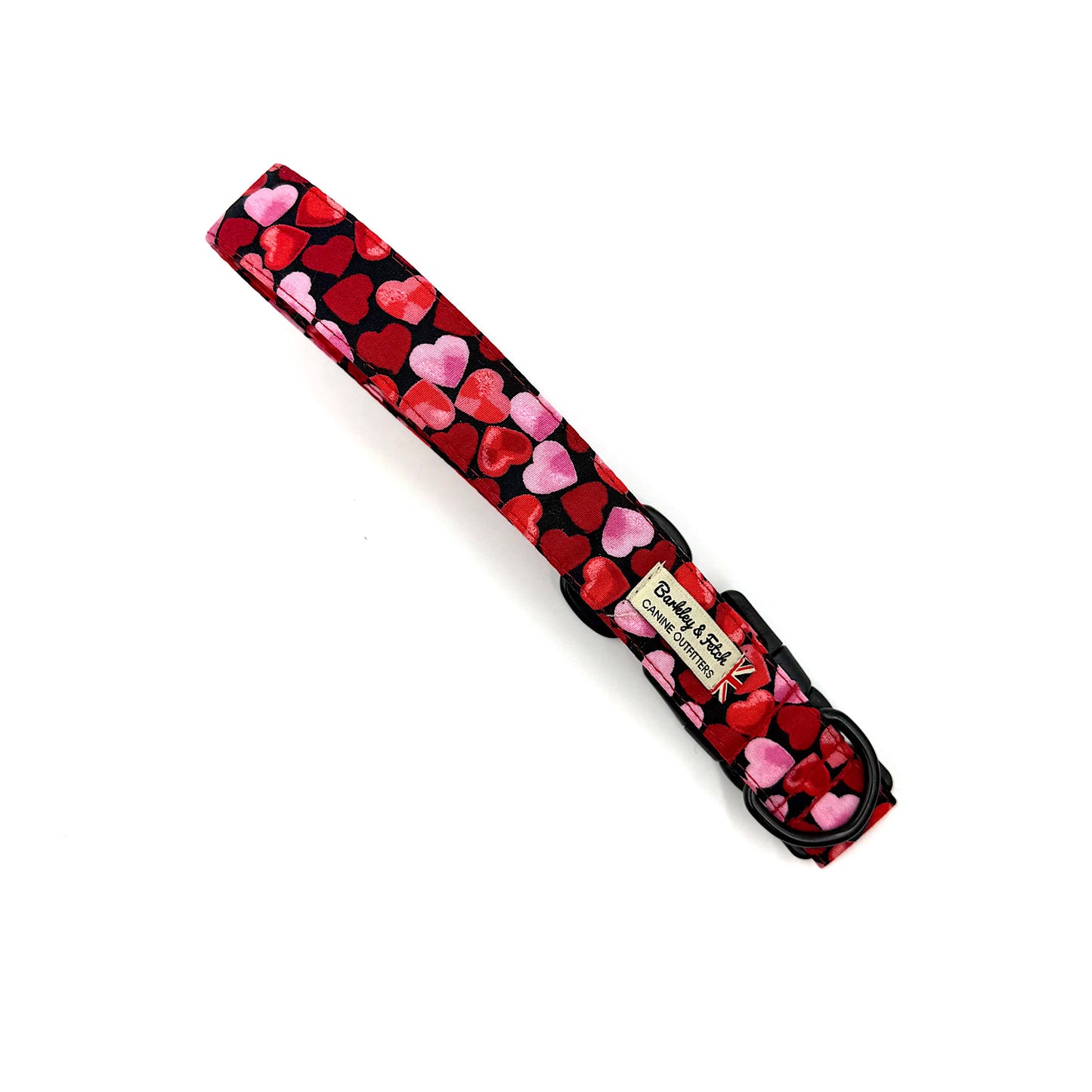 Love Hearts Print Dog Collar