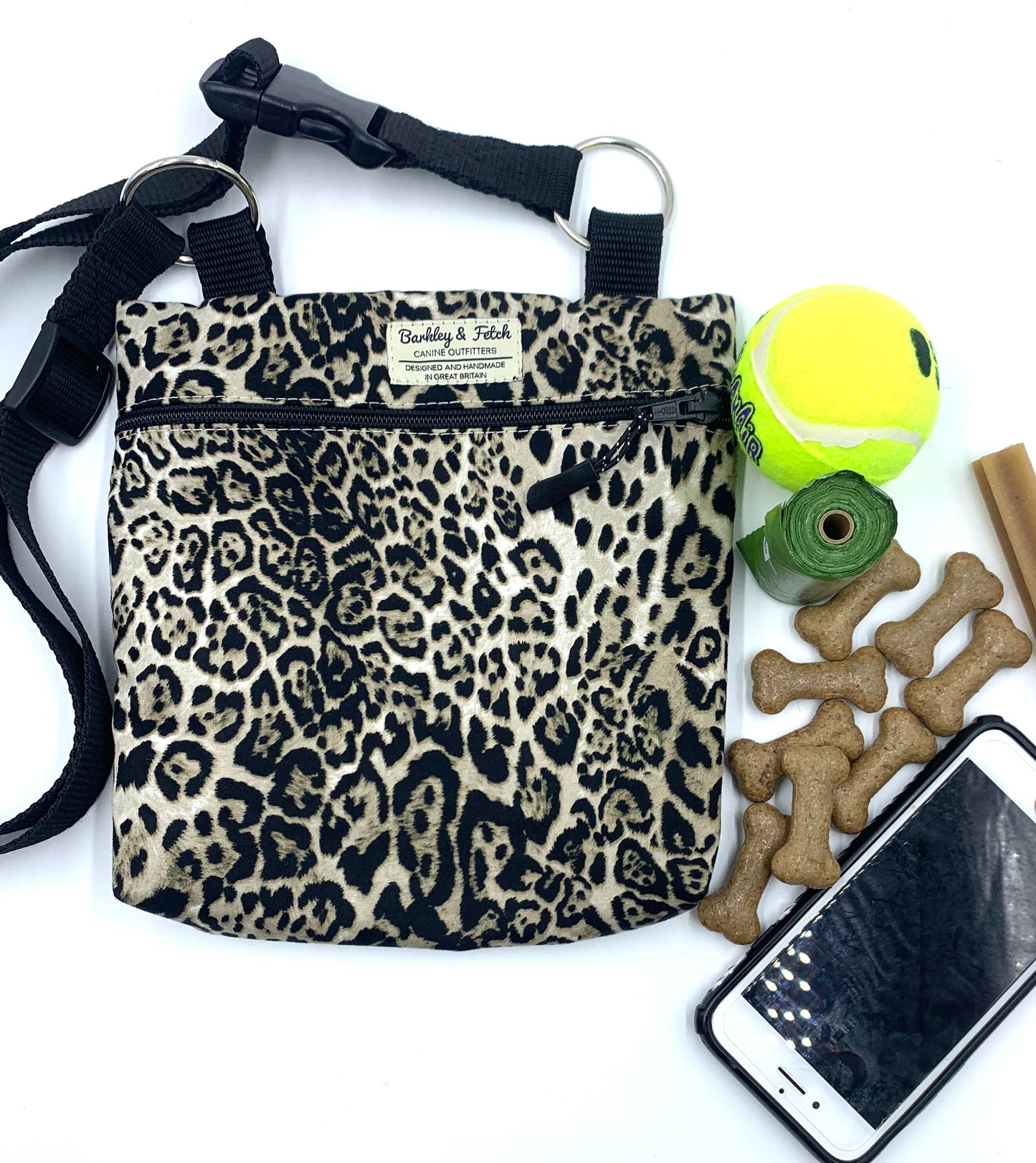 Leopard Print Dog Walk and Treat Bag