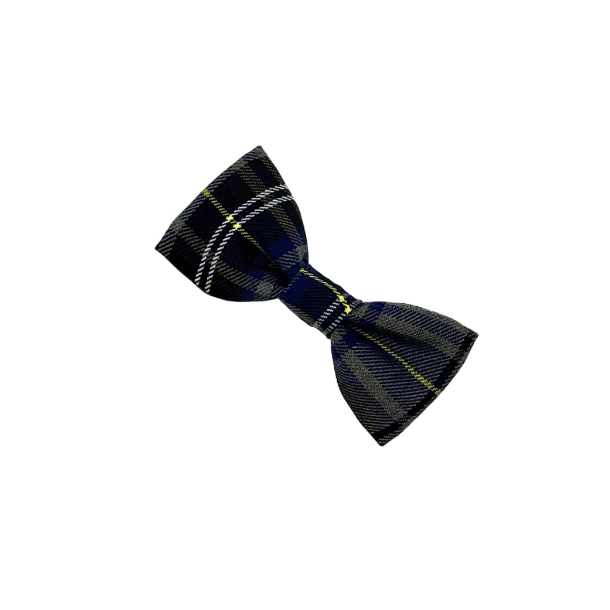 Plaid bow tie on a white background