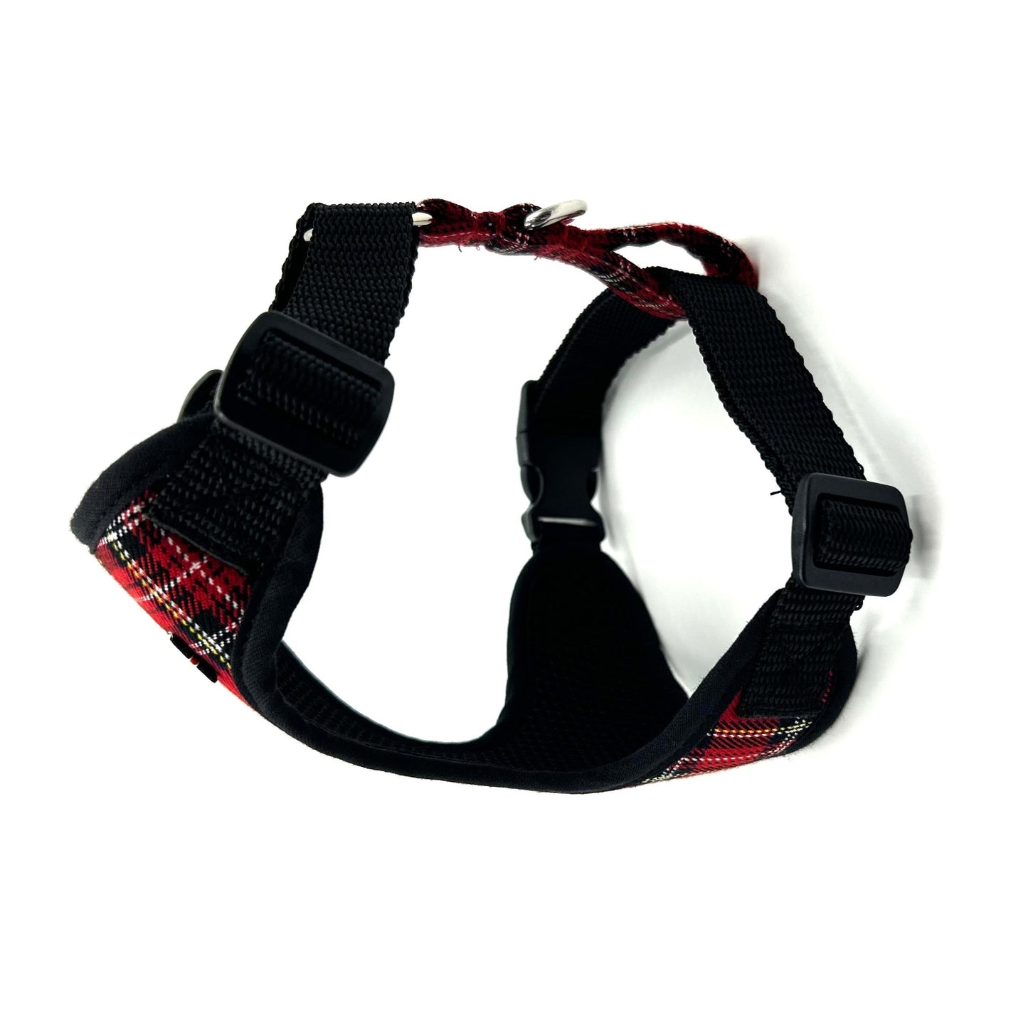 Red Tartan Fabric Harness
