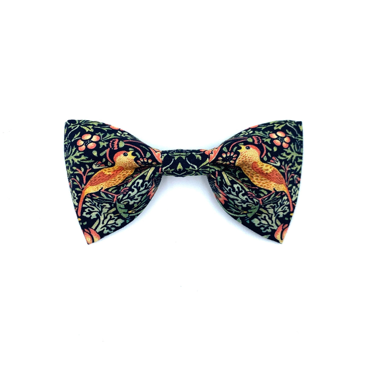 Bow tie with bird design on a white background