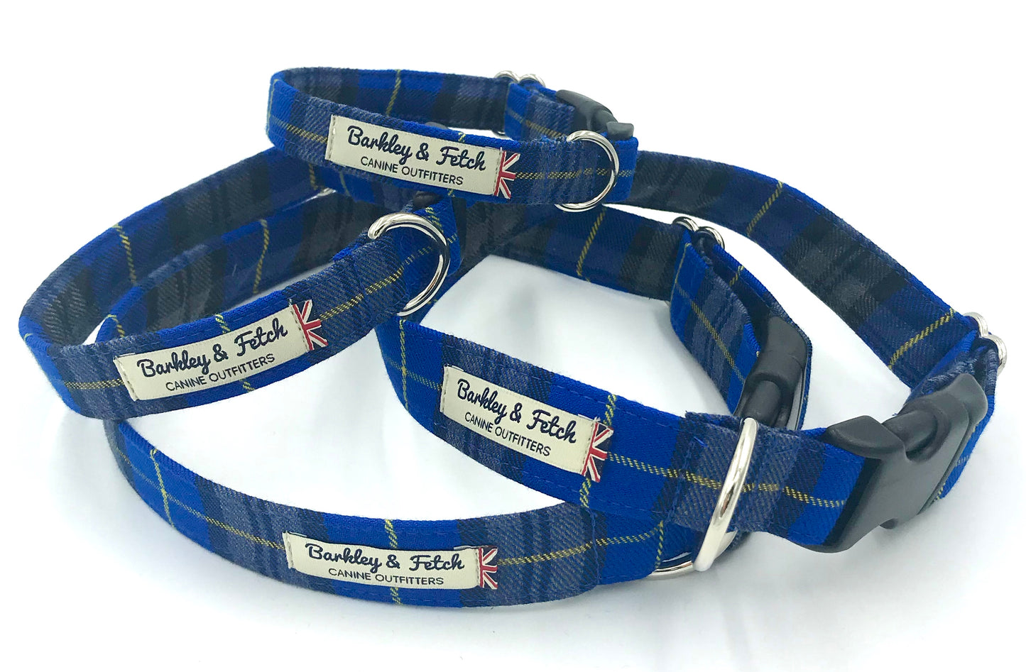 Royal Blue Tartan Dog Collar
