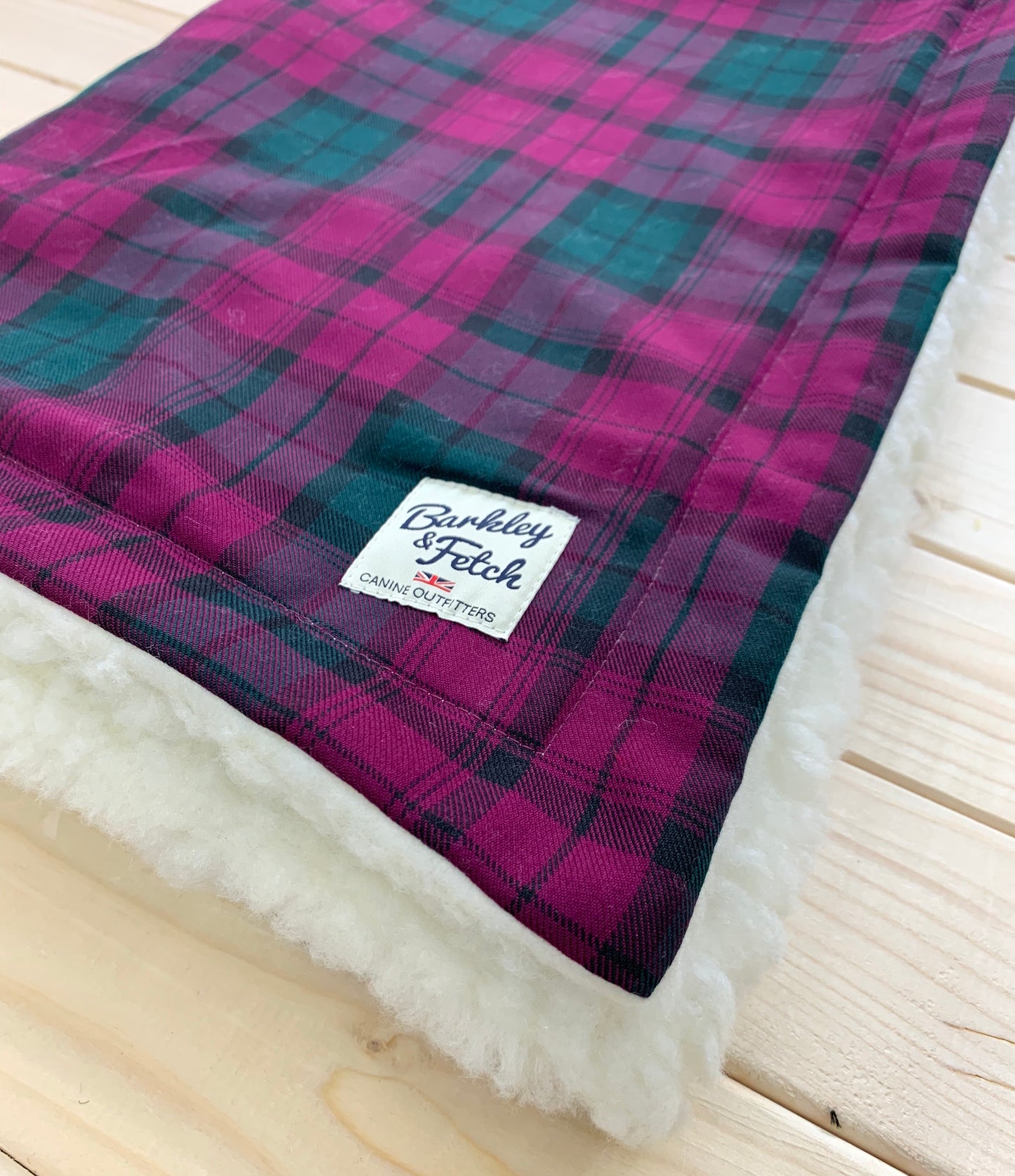 Mulberry Tartan Dog Blanket