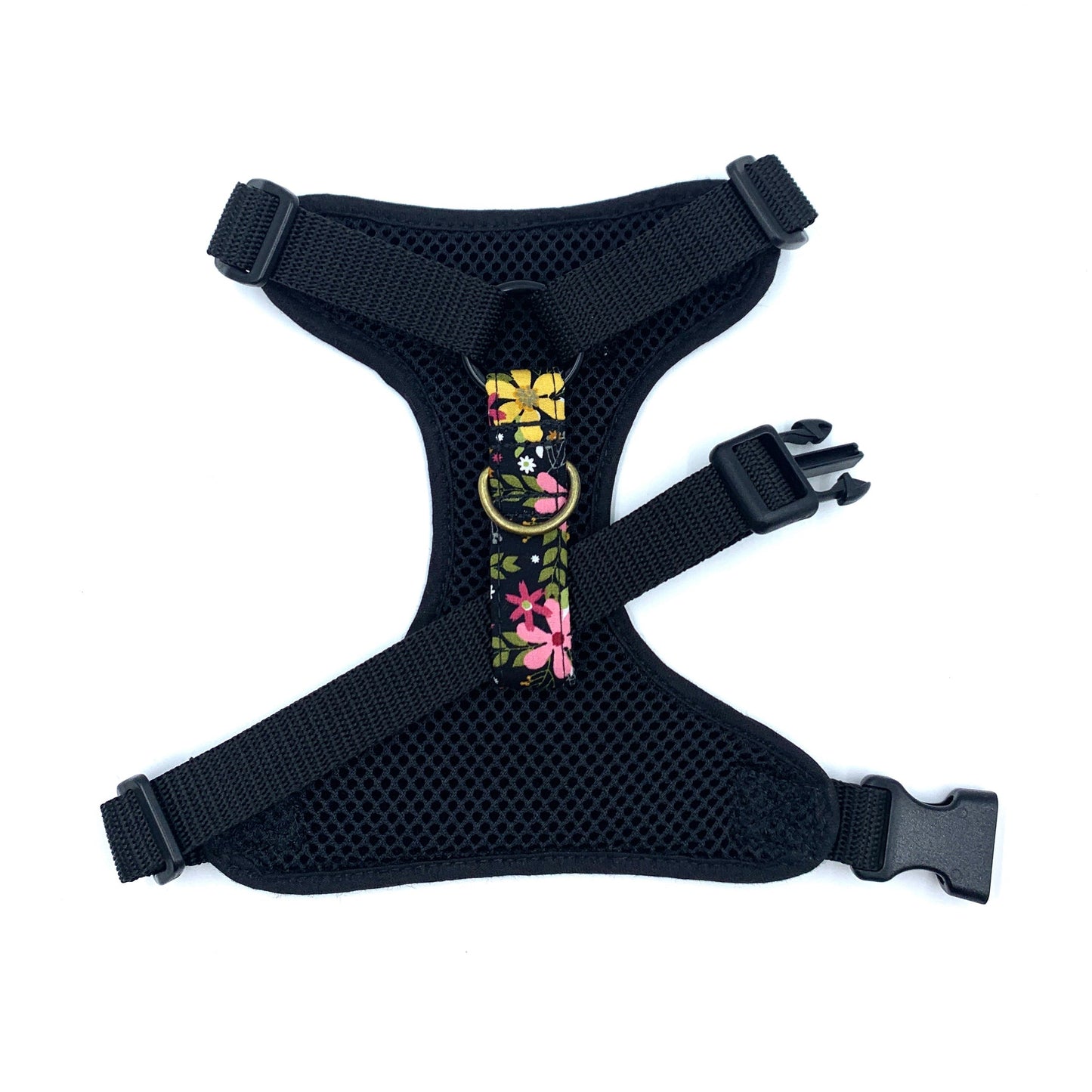 New Black Ditsy Floral Print Harness