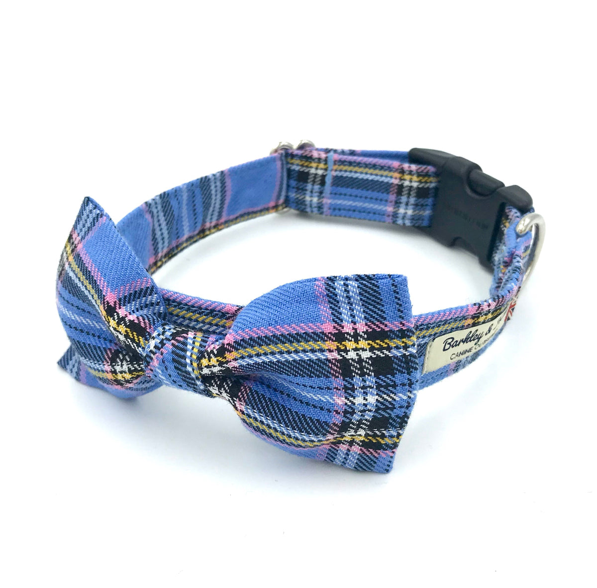 Blue Tartan Dog Bowtie