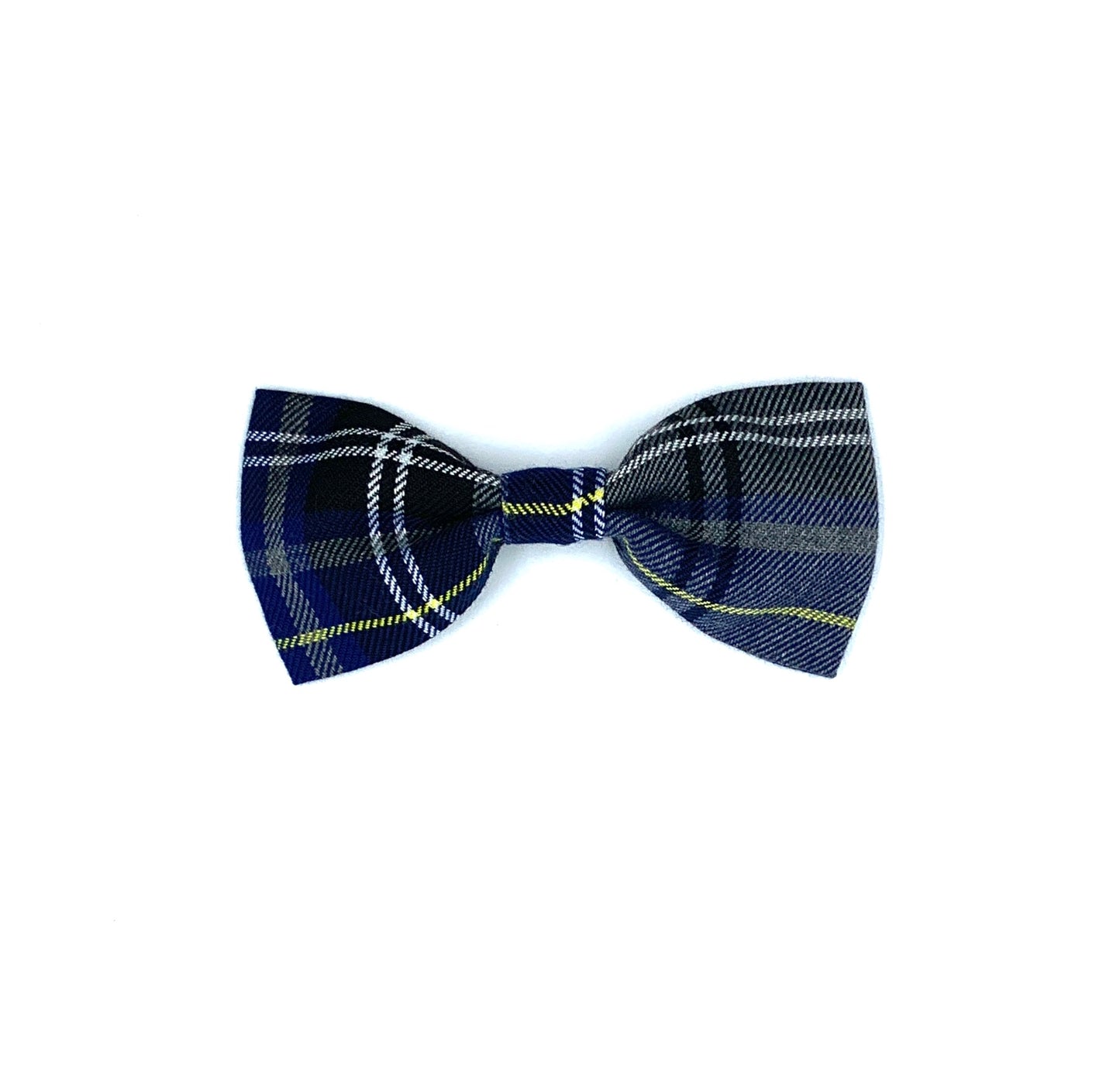 Navy/Grey Tartan Dog Bowtie