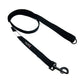 Stylish black webbing dog lead with reflective flashes 