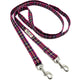 Beautiful handmade hot pink tartan double ended dog training lead